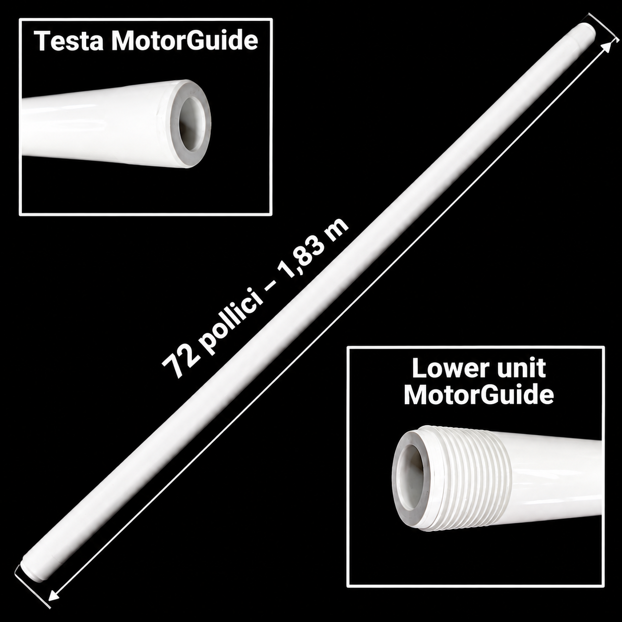Palo originale Motorguide da 72” 183cm