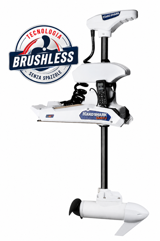 Motore di Prua Mako Shark GPS Brushless 90 LB 24V Palo in carbonio da 80” 204cm